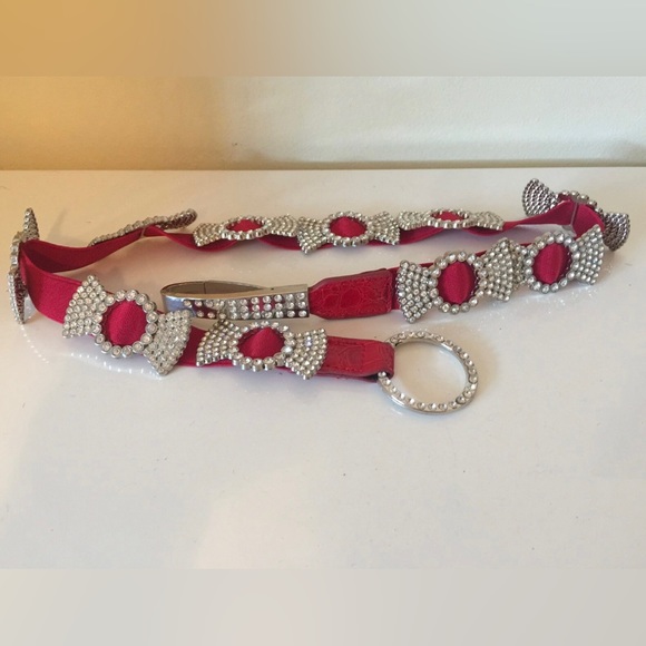Red crystal strech belt (new) - Picture 3 of 3
